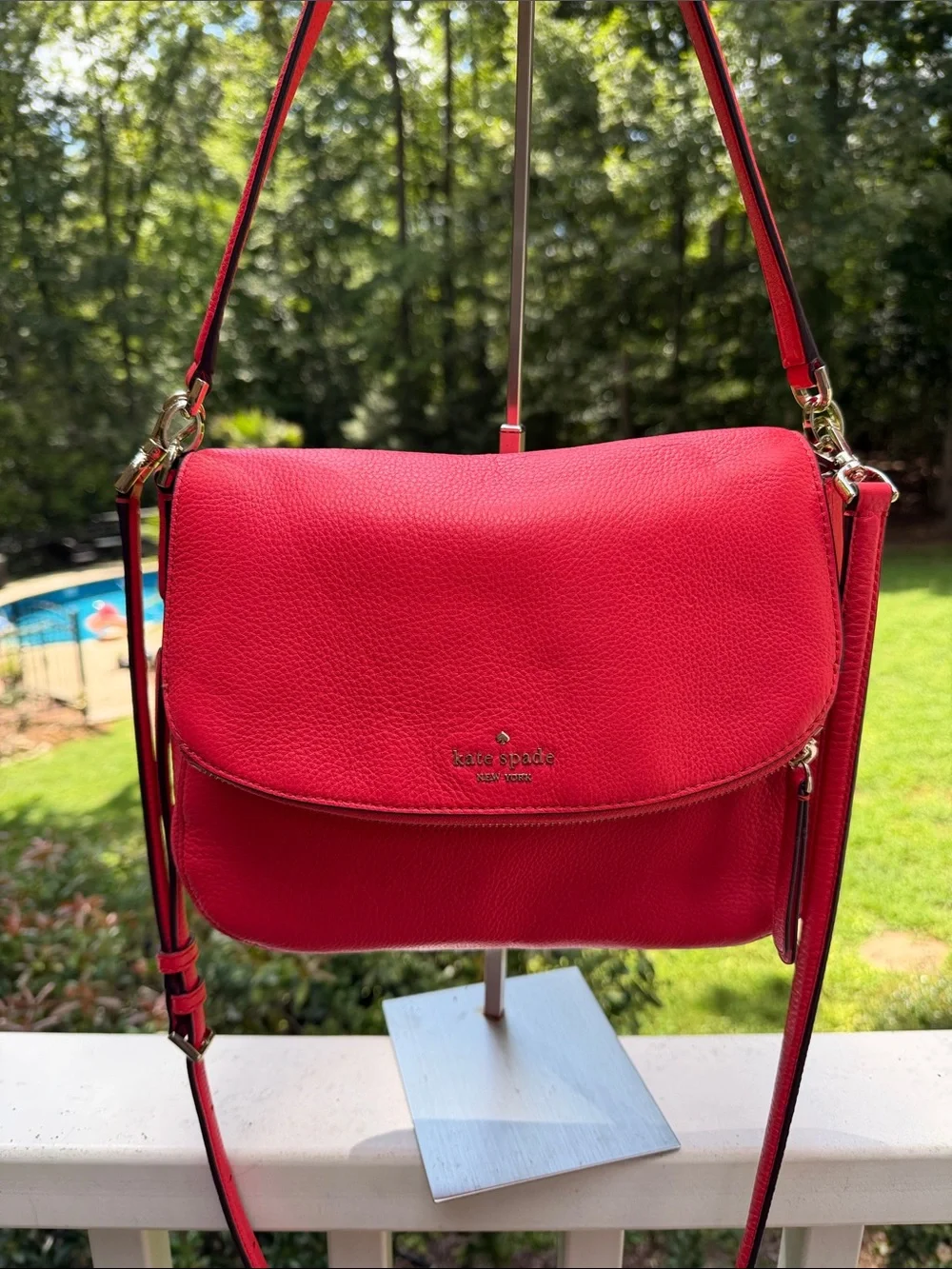 kate spade Red Leather Crossbody Bag